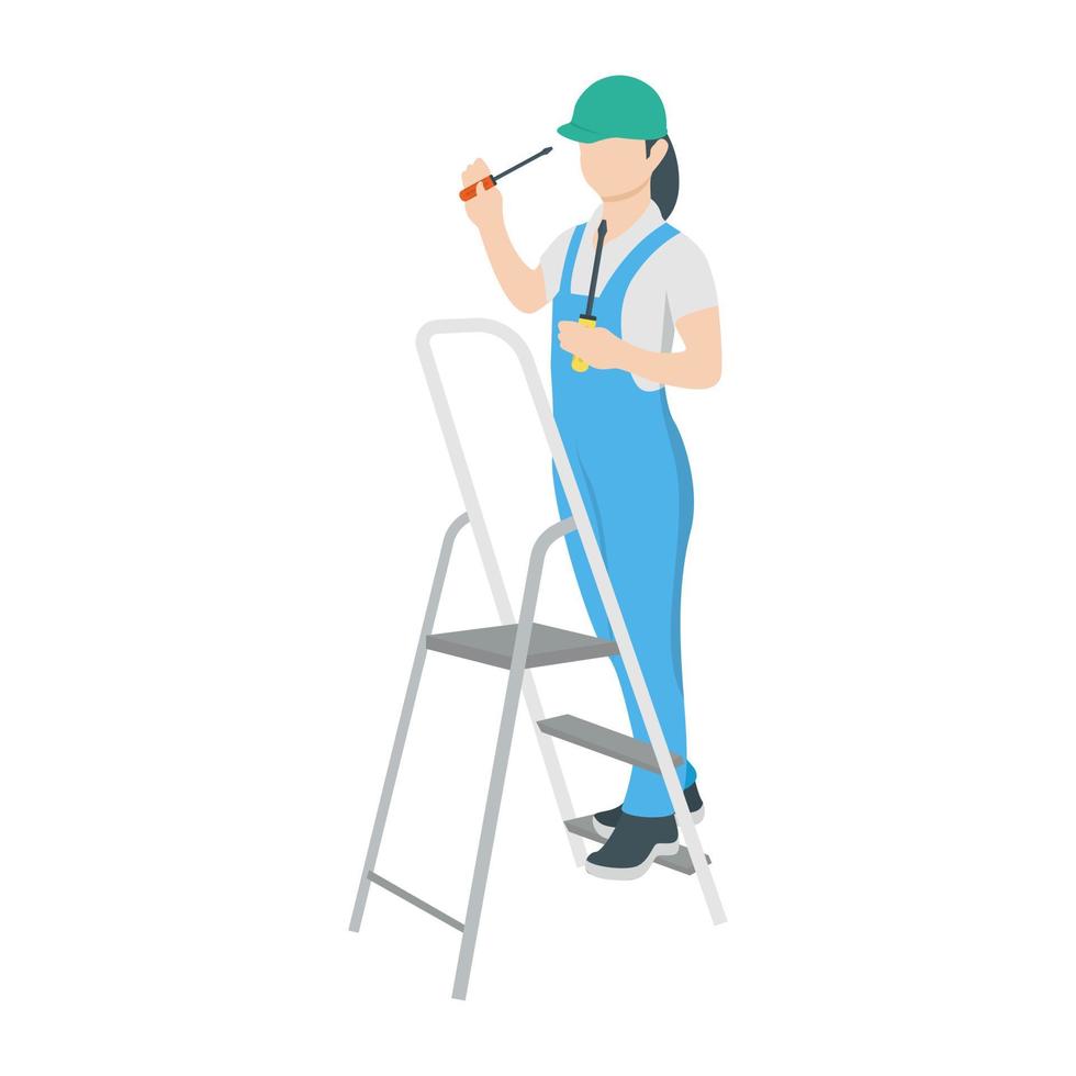 Female Technician Concepts vector