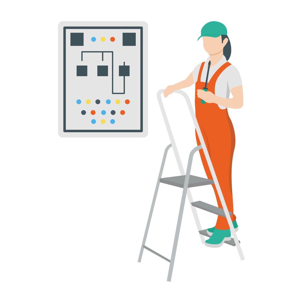 Trendy Electrical Labour vector