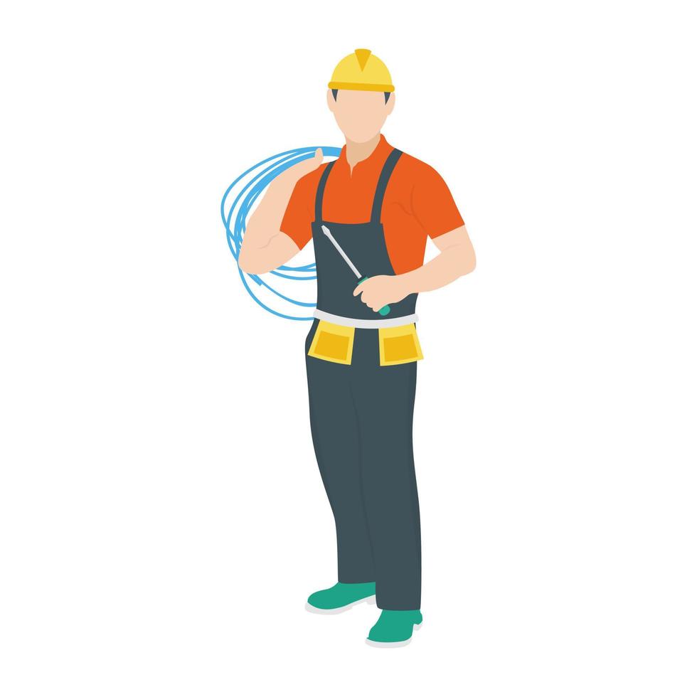 Trendy Wireman Concepts vector