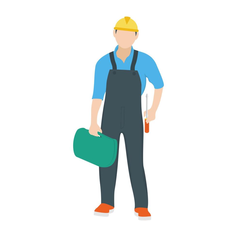 Trendy Electrician Concepts vector