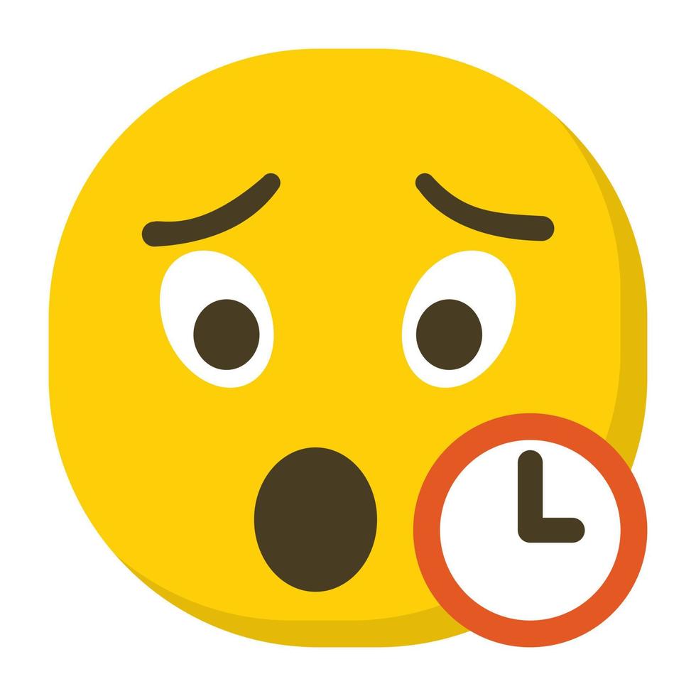 Waiting Emoji Concepts vector