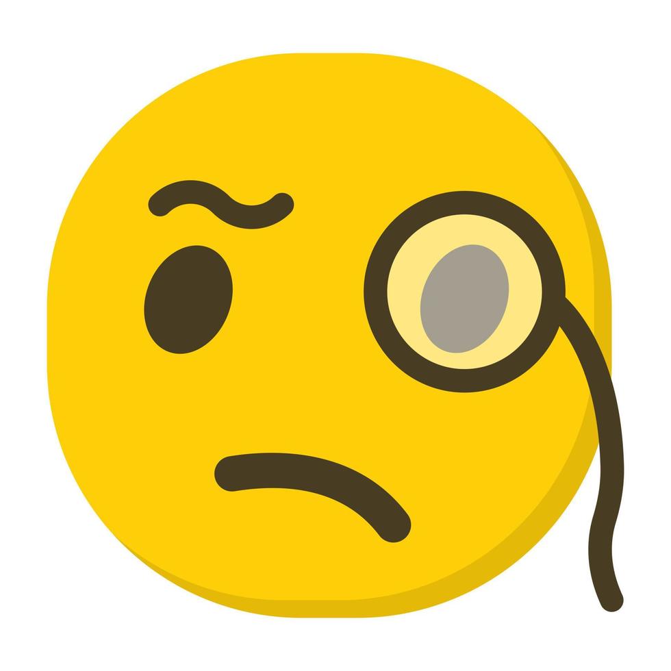 Monocle Emoji Concepts vector