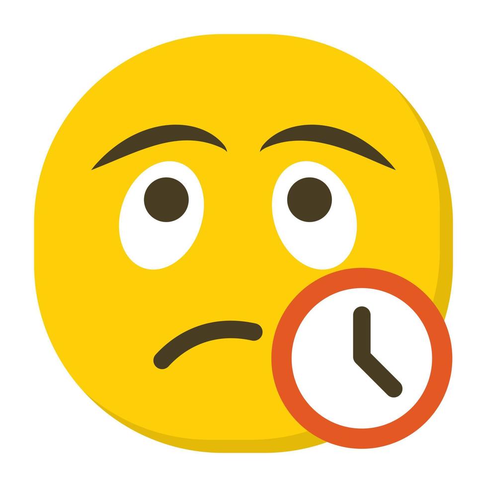 Waiting Emoji Concepts vector