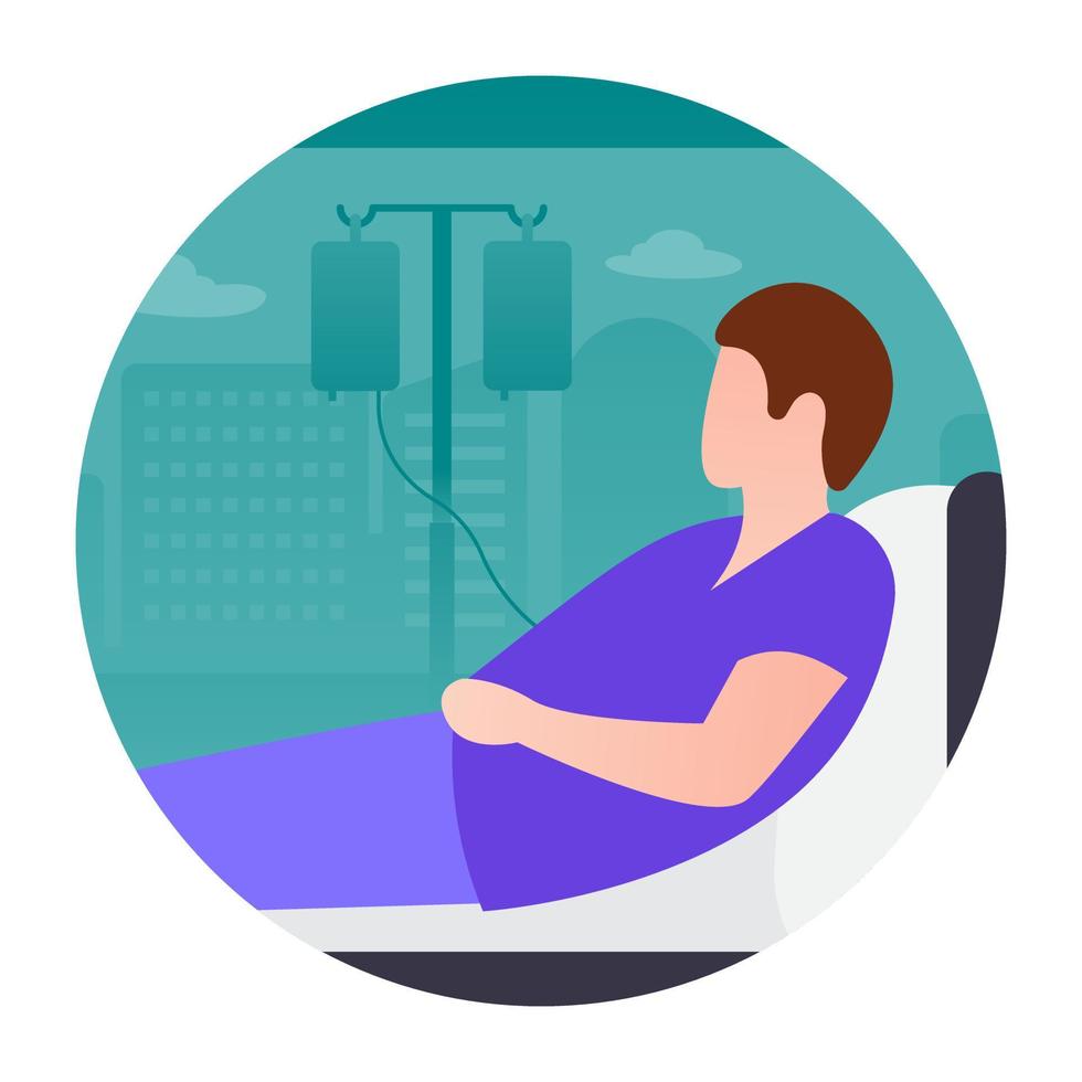 Sick Patient Concepts vector