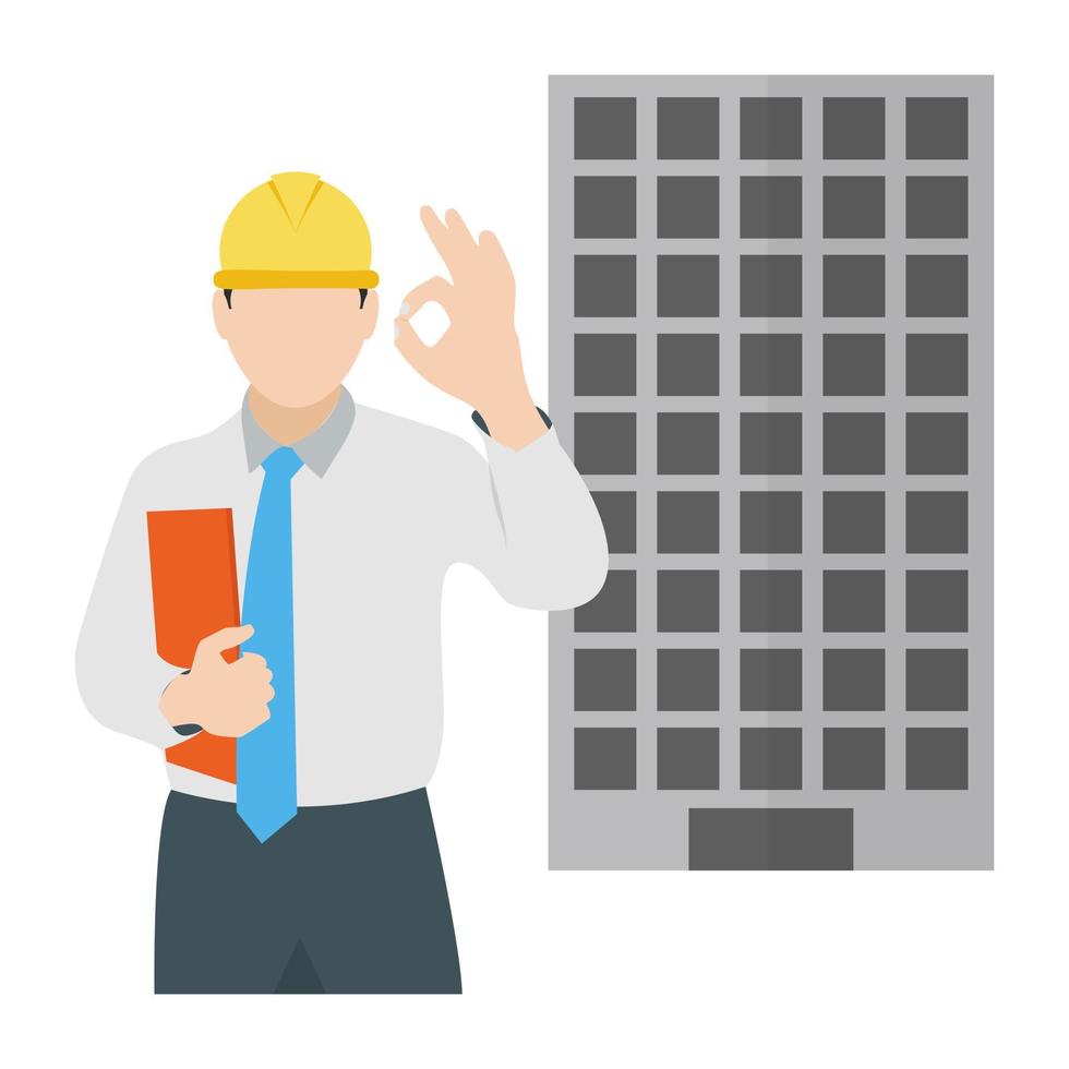 Construction Supervisor Concepts vector