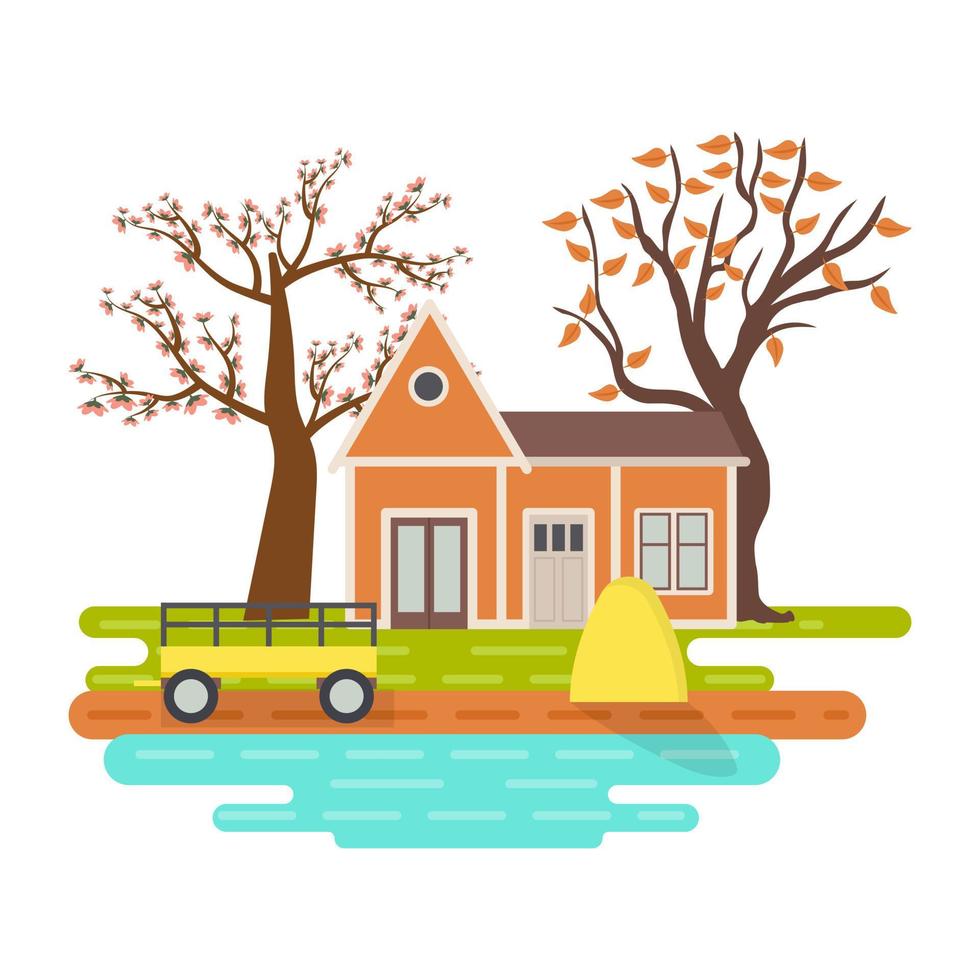 Farm Illustration Concepts vector