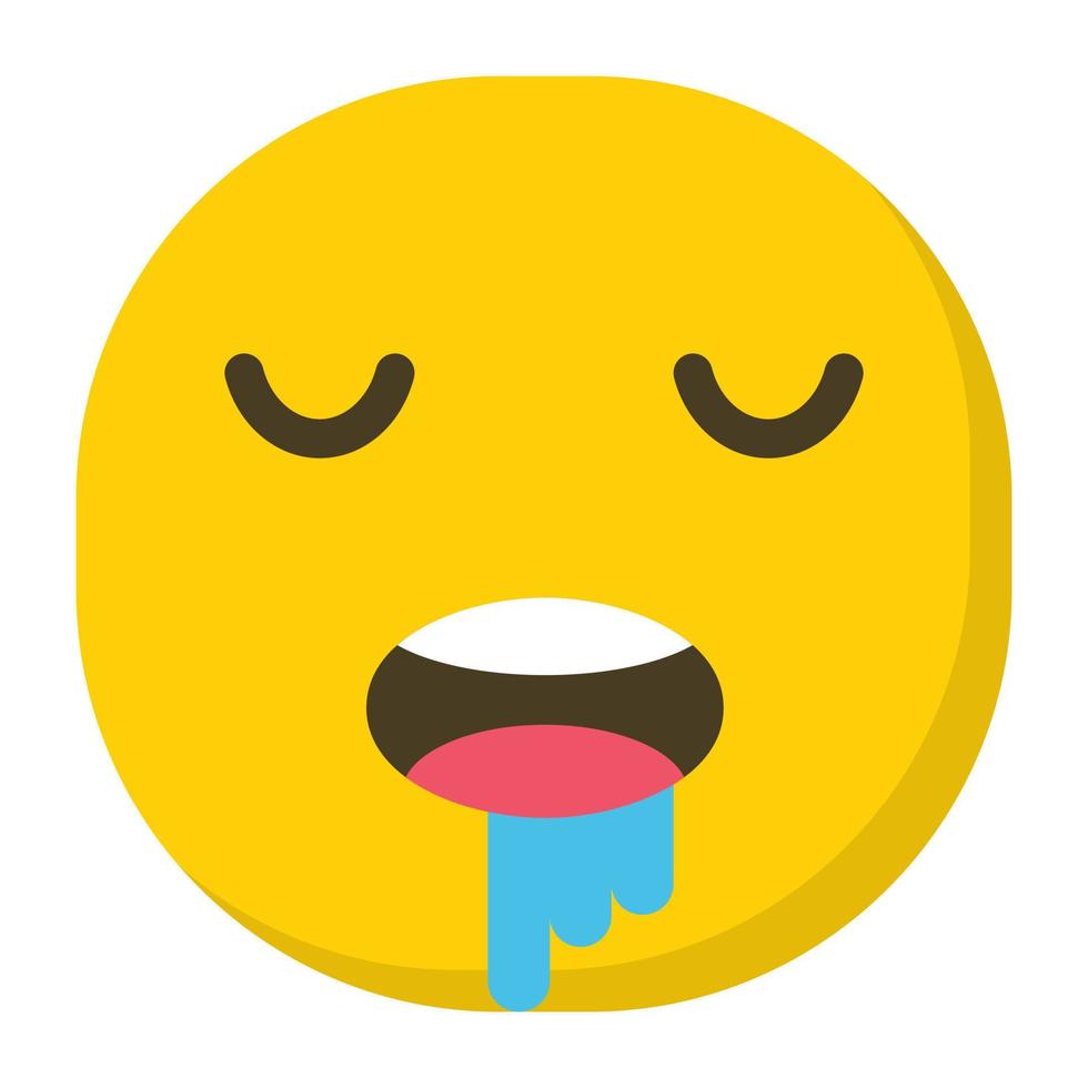 Drooling Emoji Concepts vector