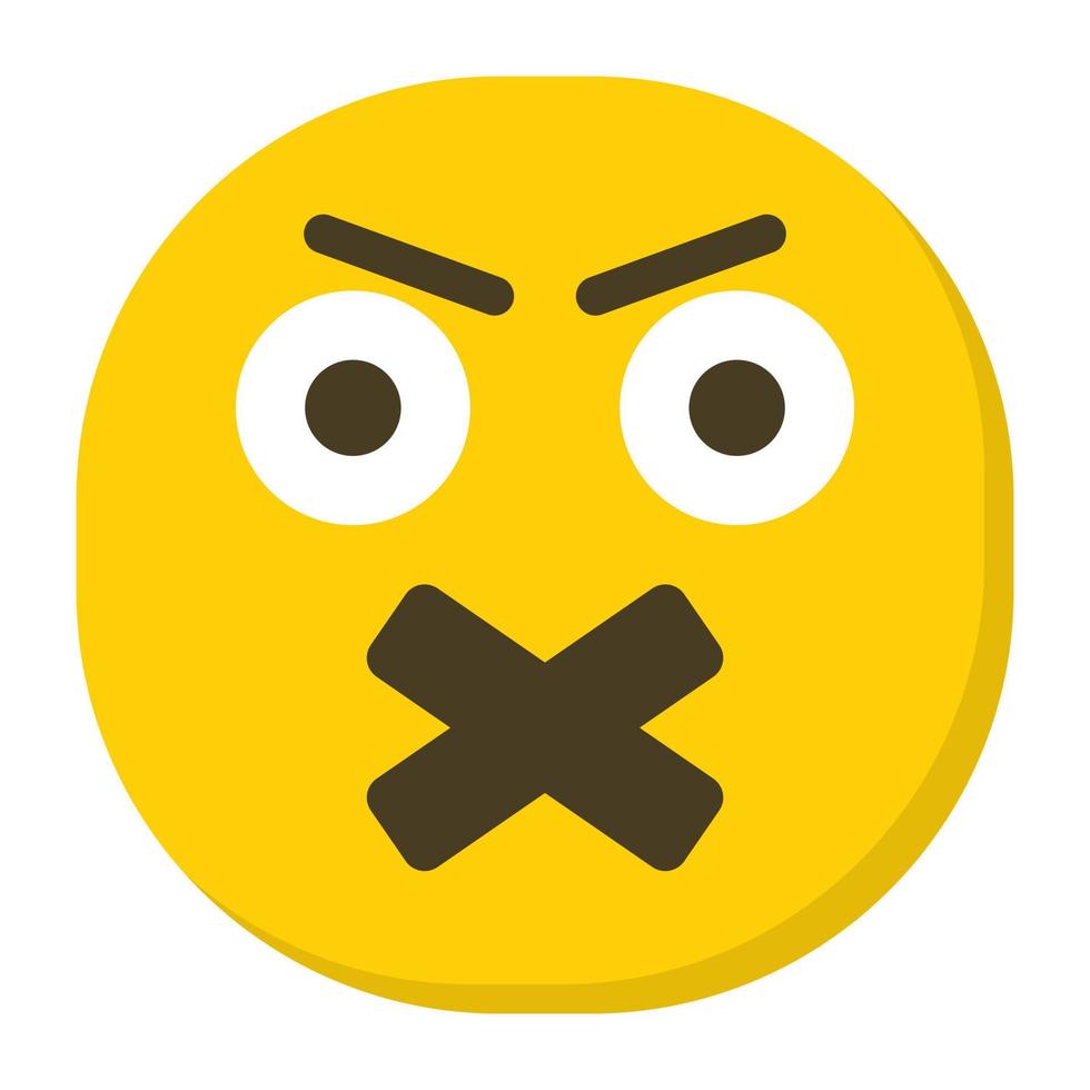 Speechless Emoji Concepts vector