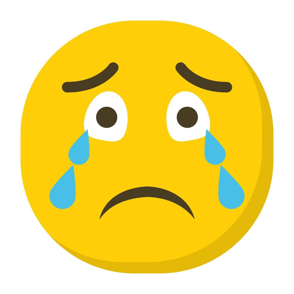 conceptos de emoji llorando vector