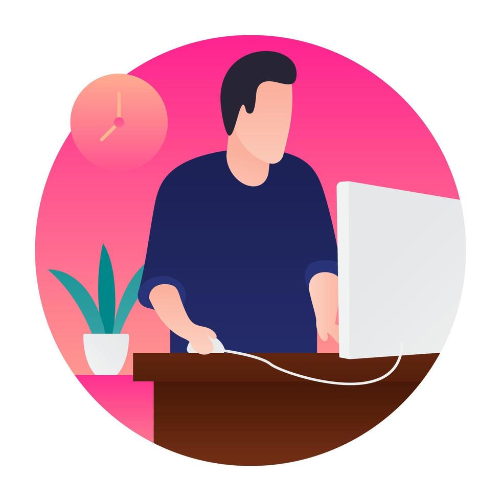 Trendy Office Concepts vector