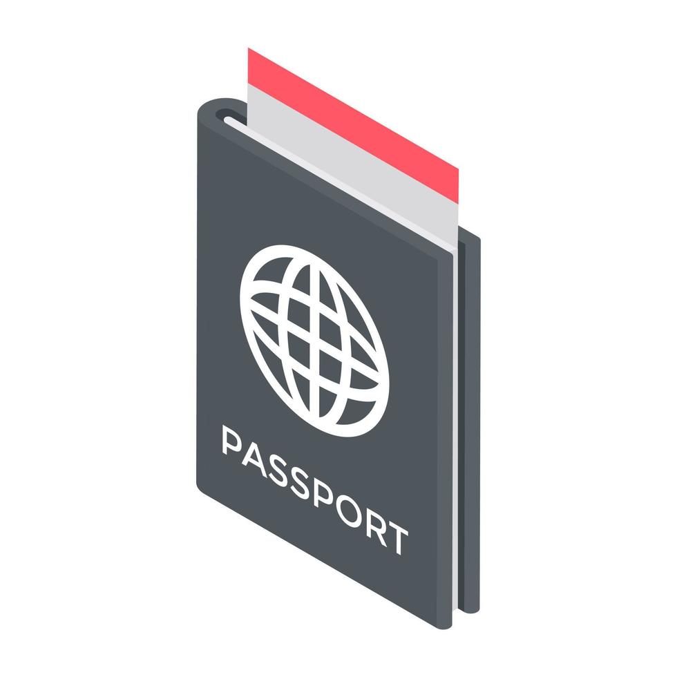 conceptos de pasaporte de moda vector