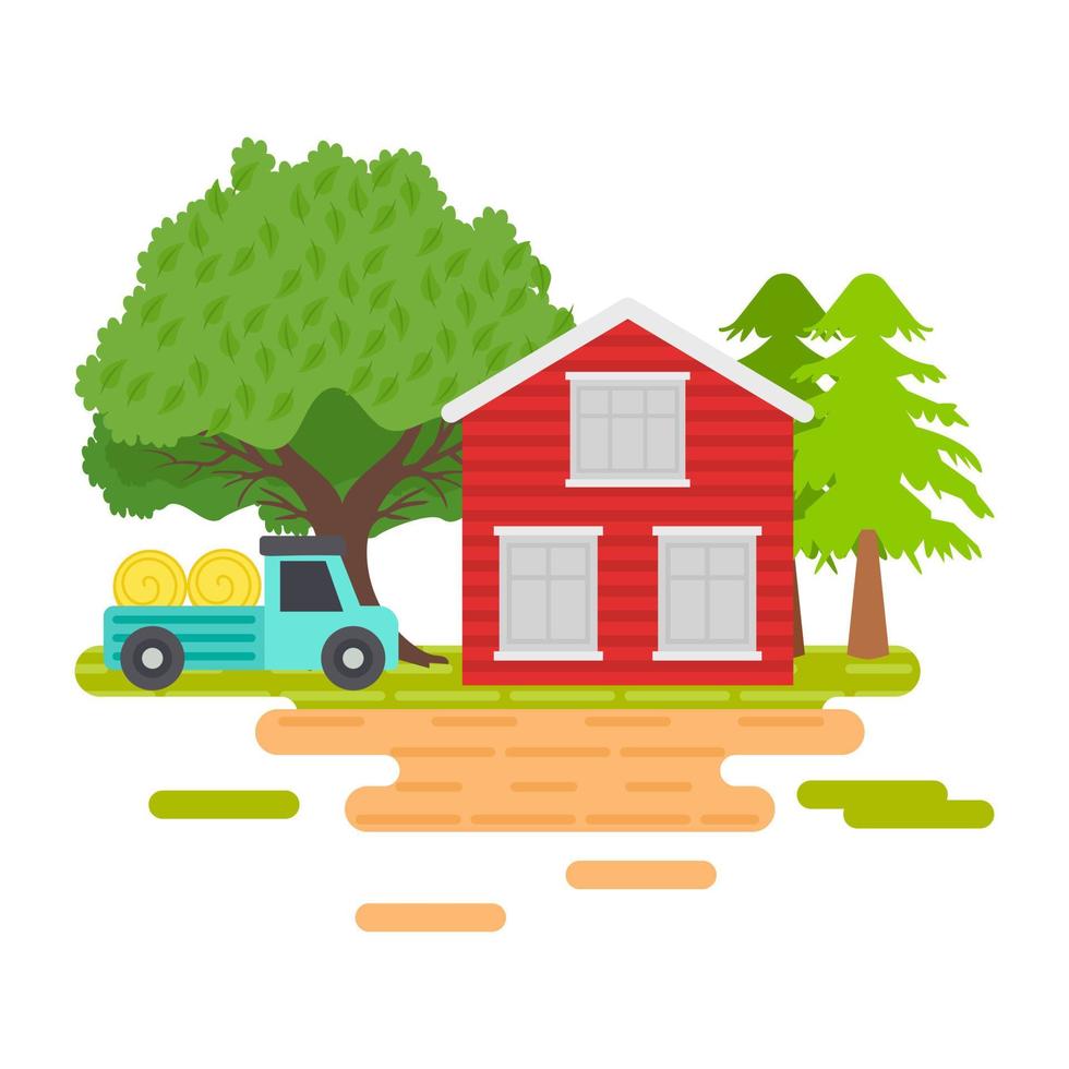 Trendy Farm Concepts vector