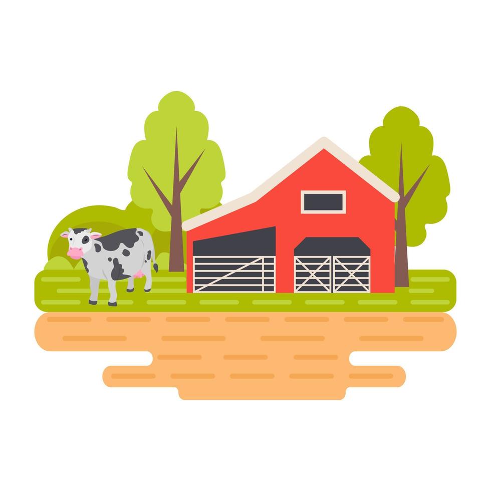 Trendy Farm Conepts vector