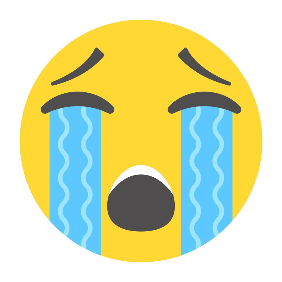 Crying Face Concepts vector
