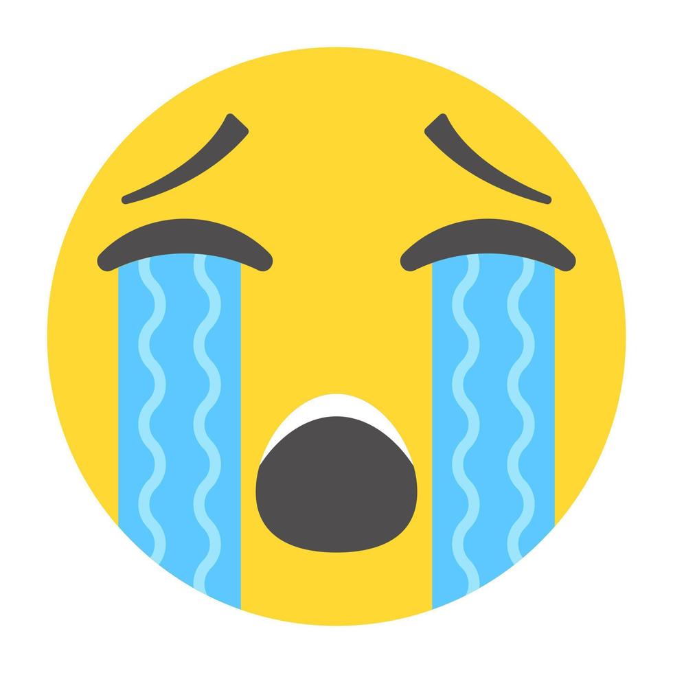 Crying Face Concepts vector