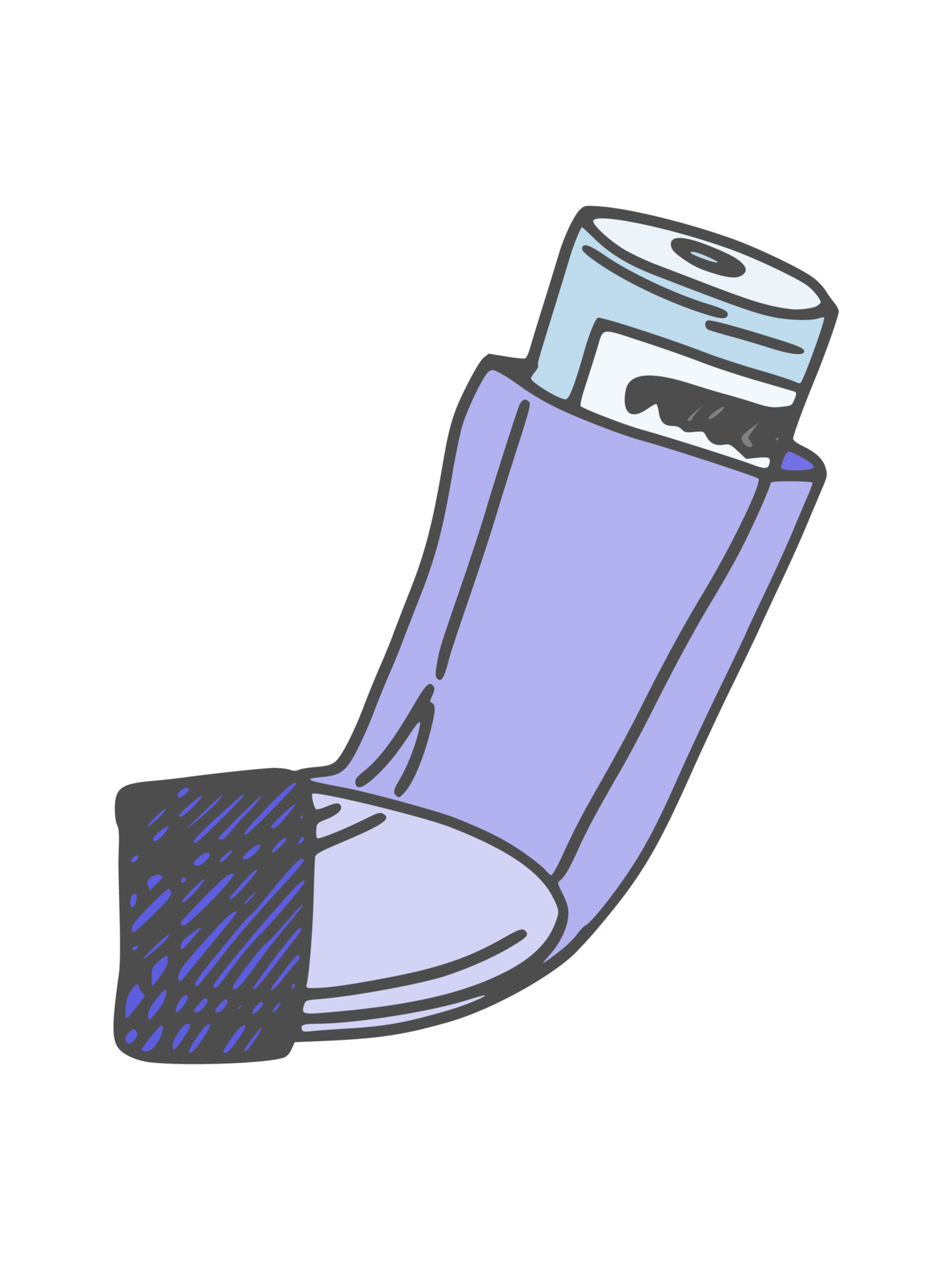asthma inhaler simple drawing. doodle sketch new 4489974 Vector Art at
