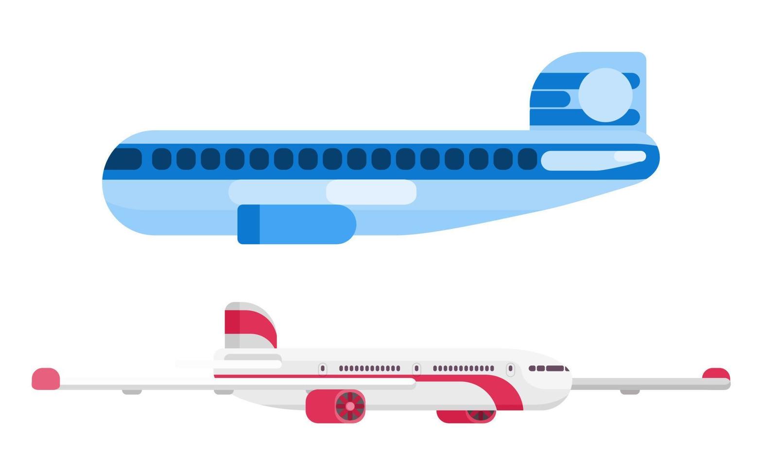 a selection of aircraft passenger several pieces vector