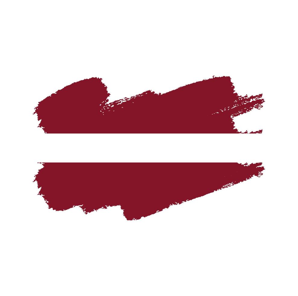 Latvia flag vector with watercolor brush style