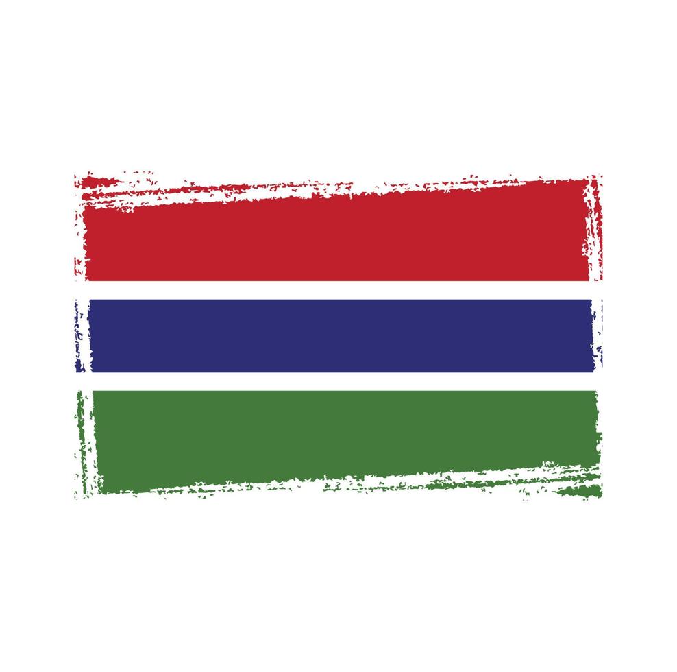 vector de bandera de gambia con estilo de pincel de acuarela