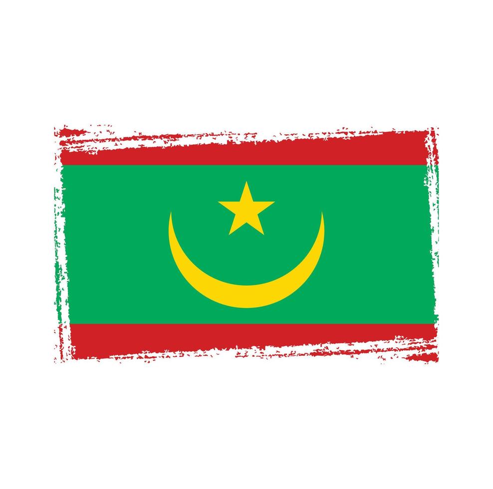 vector de bandera de mauritania