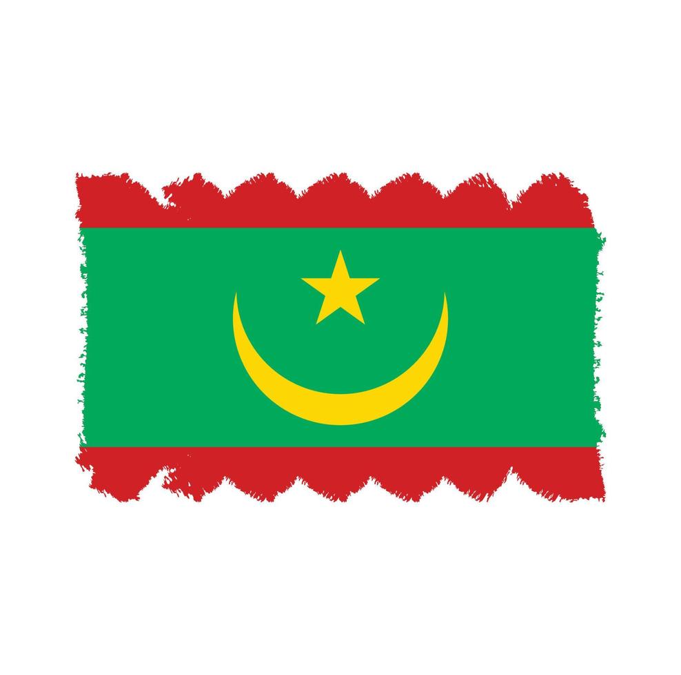 vector de bandera de mauritania