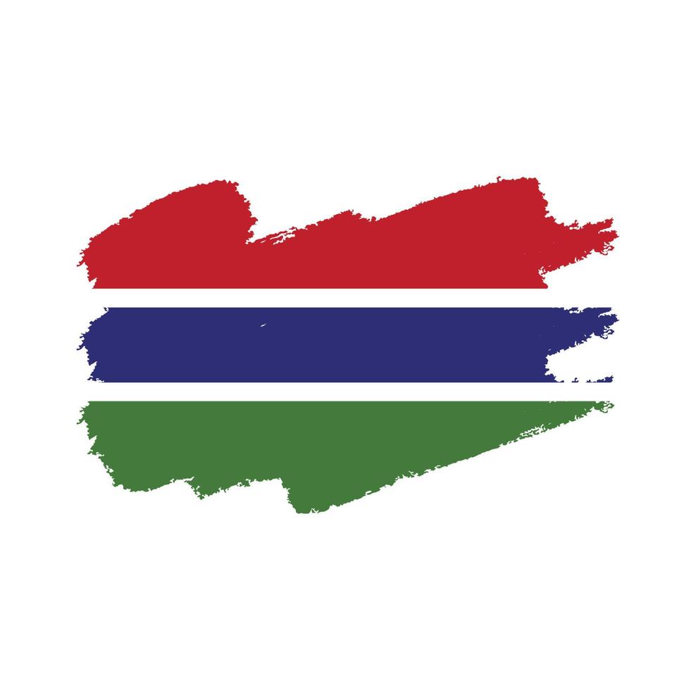 vector de bandera de gambia con estilo de pincel de acuarela