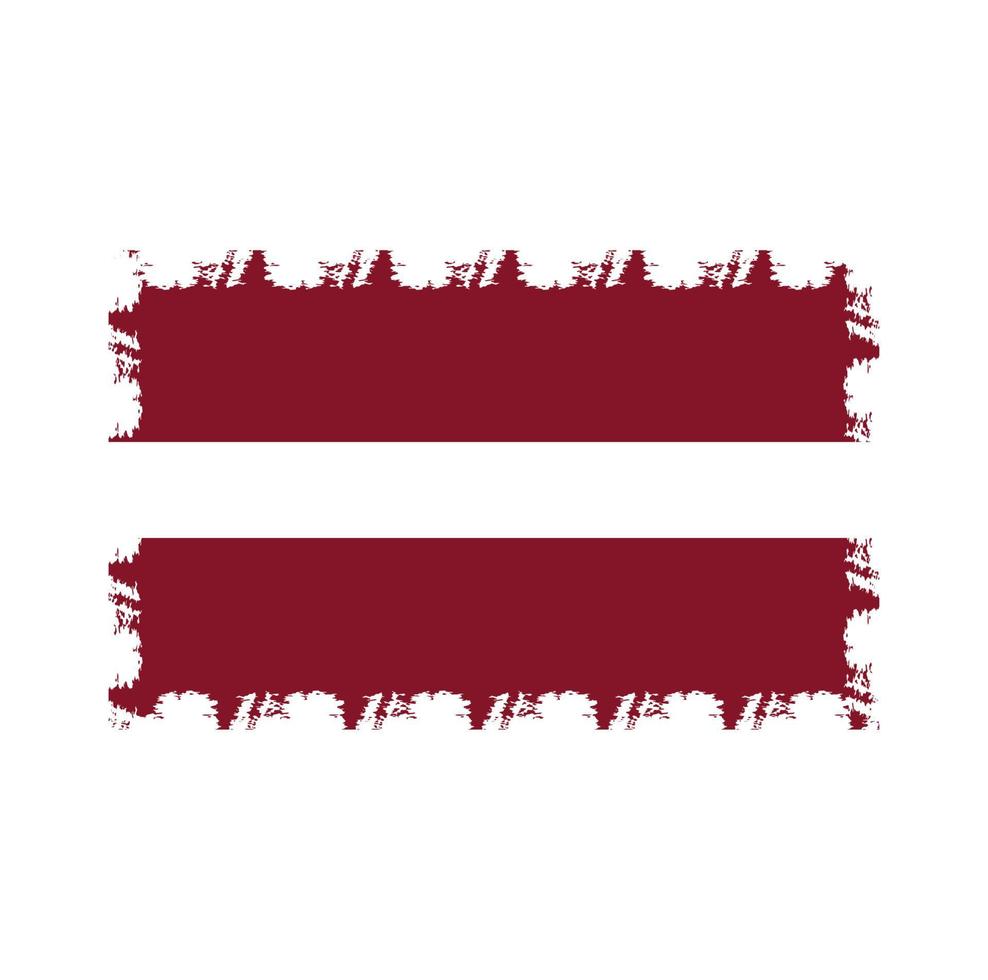 Latvia flag vector with watercolor brush style