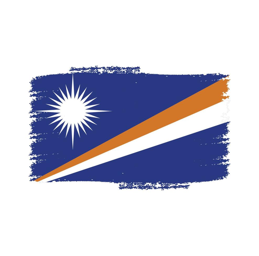 vector de bandera de las islas marshall con estilo de pincel de acuarela