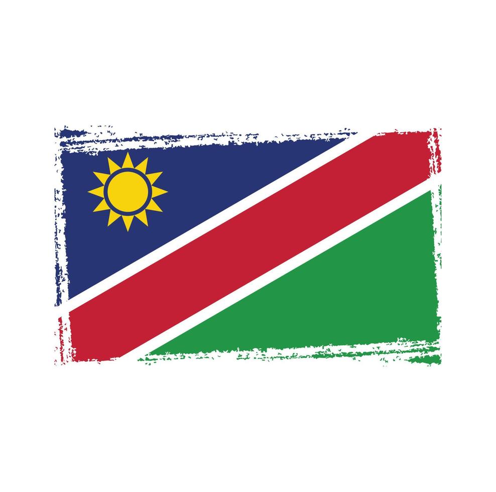 vector de bandera de namibia con estilo de pincel de acuarela