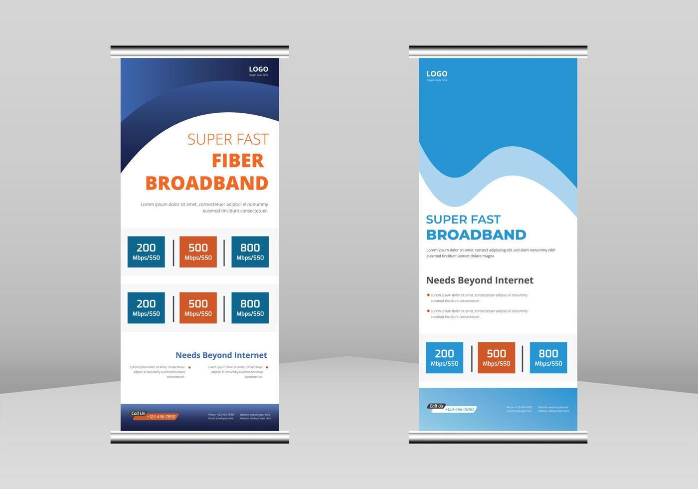 Broadband Internet Roll up Banner Design, High speed internet Roll up leaflet template. Broadband Internet poster template.Broadband Internet poster DL Flyer, Trend Business Roll Up Banner Design vector