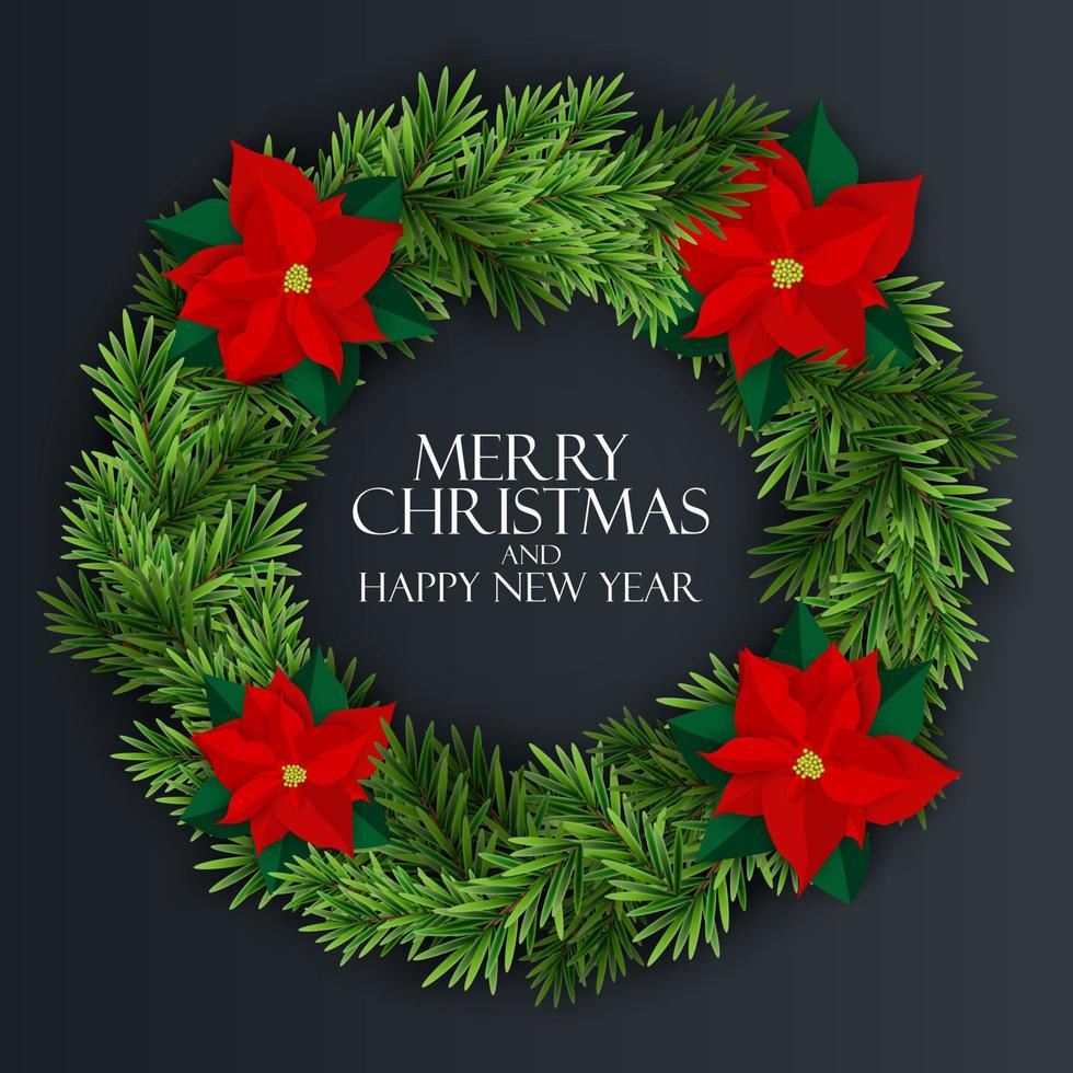 Holiday New Year and Merry Christmas Background. Vector Illustration