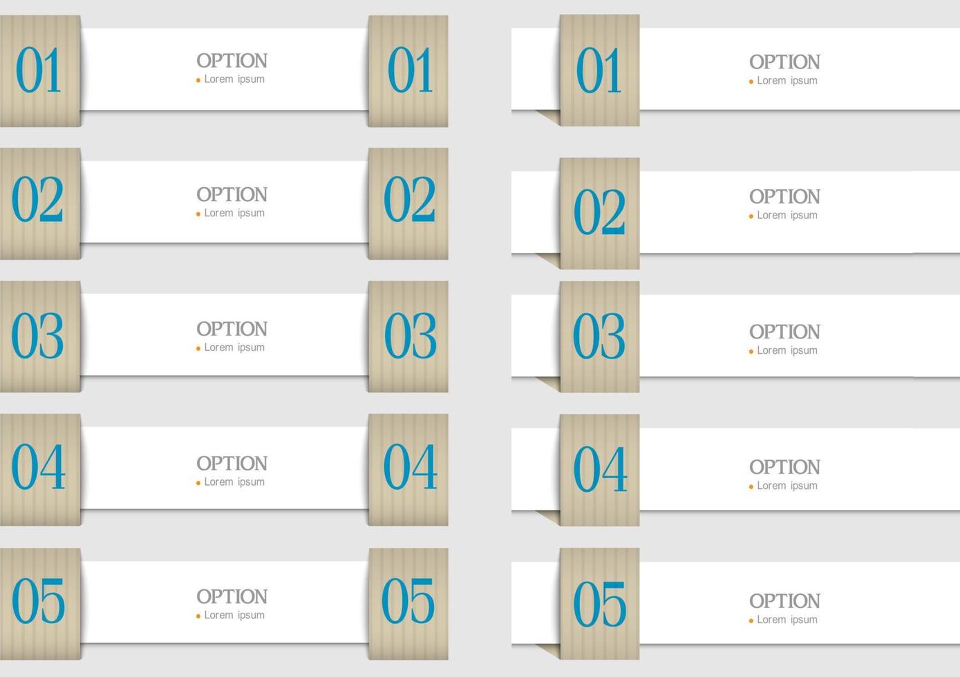 Paper design templates banners for infographics vector