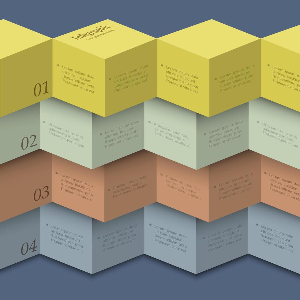 Origami style - design template for infographics vector