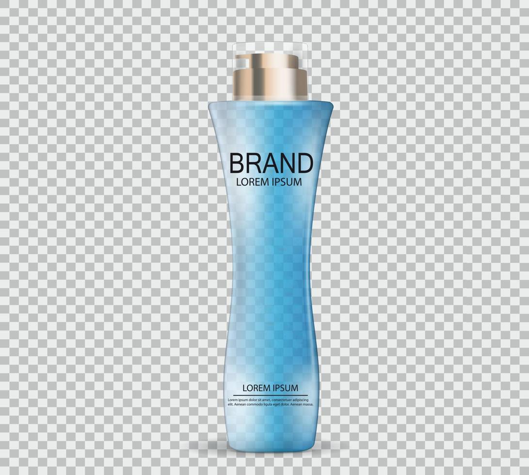 Design Cosmetics Product Template for Ads or Magazine on Transparent Background. 3D Realistic Vector Illustration