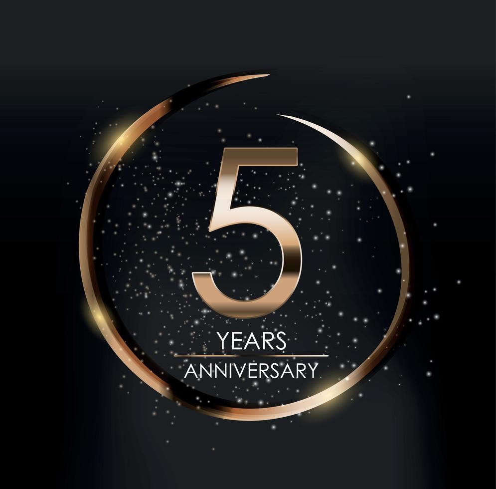 Template Logo 5 Years Anniversary Vector Illustration