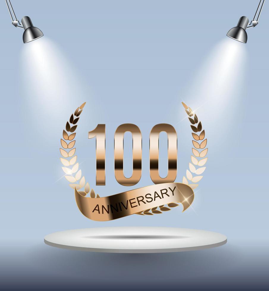 Template Logo 100 Years Anniversary Vector Illustration