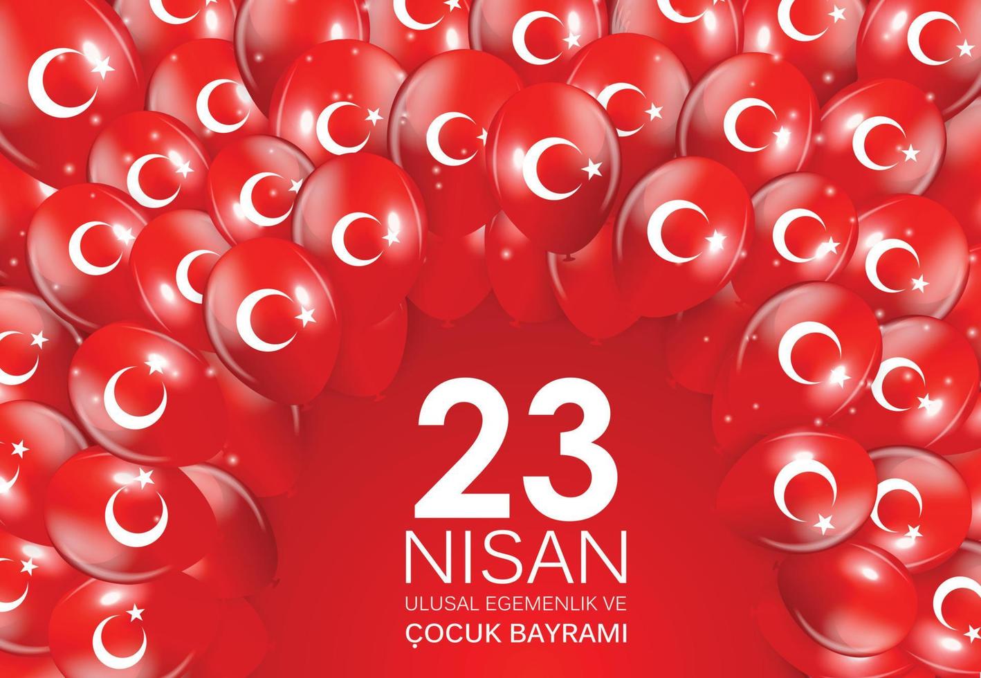 23 nisan cocuk baryrami.  Turkish April 23 Childrens Day Vector Illustration