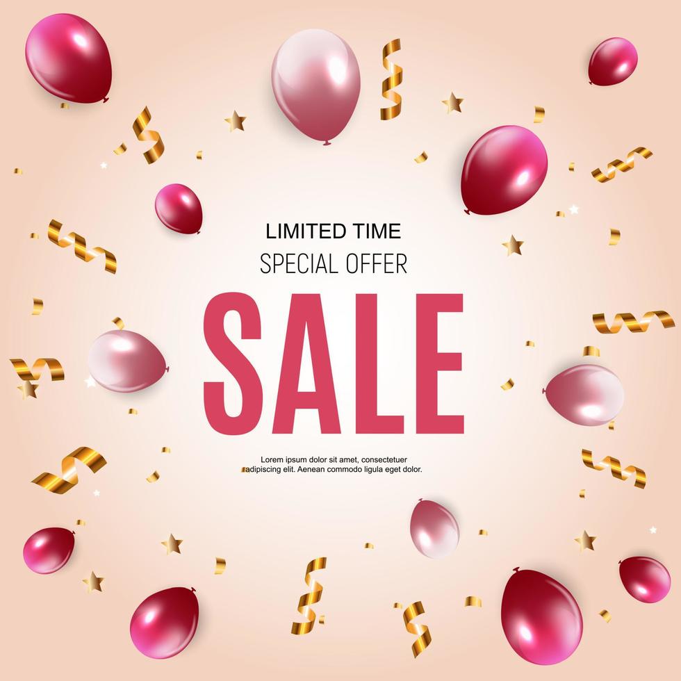 Abstract Party Sale Background. Vector Illustration