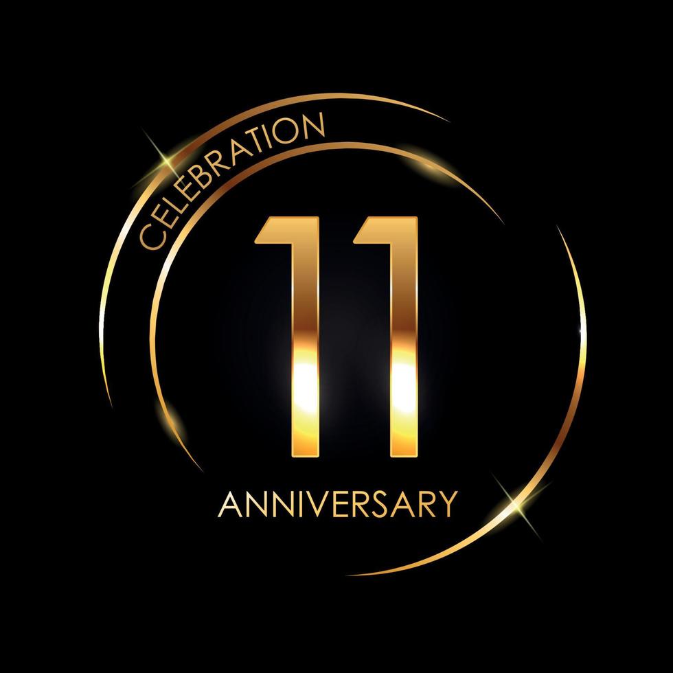 Template Logo 11 Years Anniversary Vector Illustration