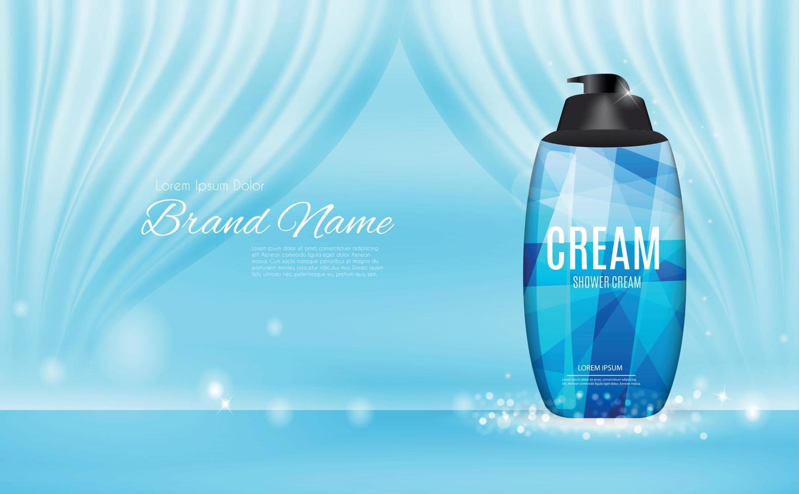 Design Cosmetics Product  Template for Ads or Magazine Background. 3D Realistic Vector Iillustration