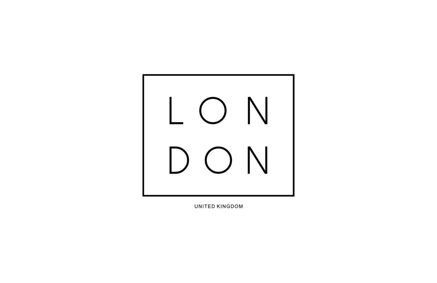 Minimalismo Londres Reino Unido Tee Grap ... vector