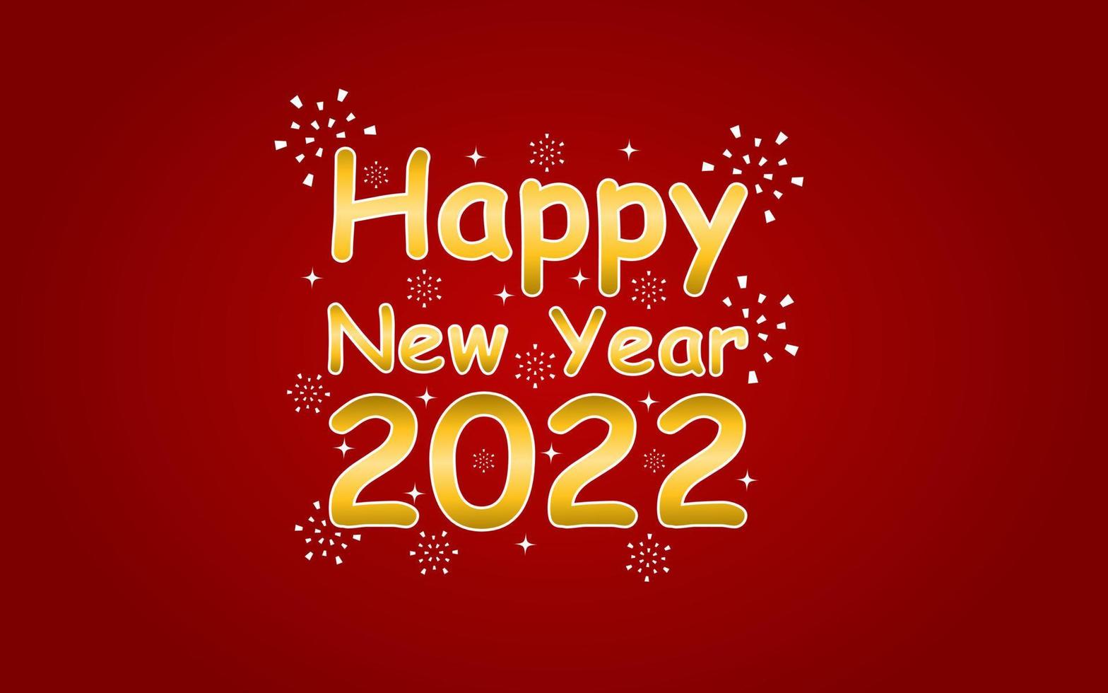 red color happy new year 2022 background design. designs for banner and cover templates. vector
