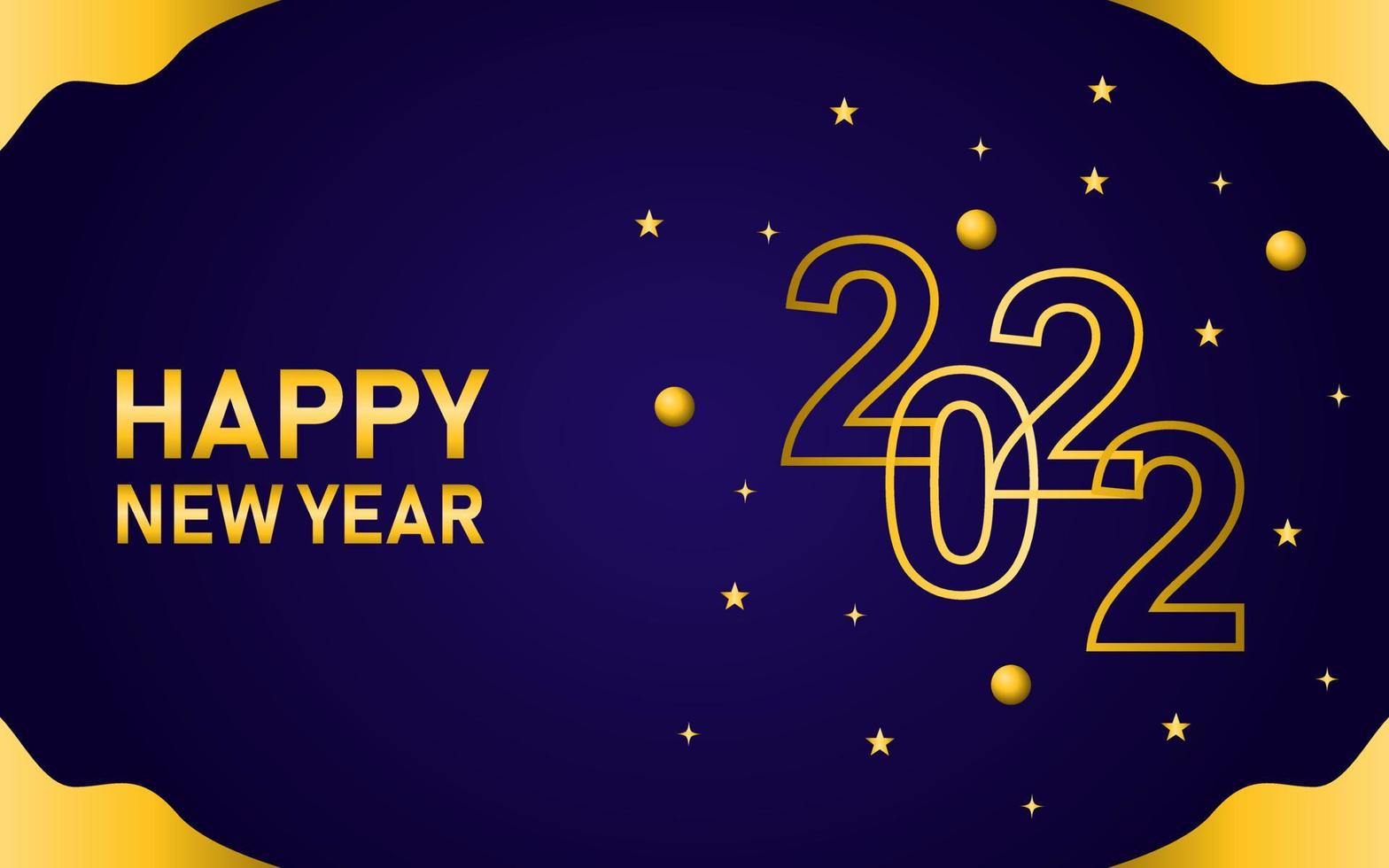 blue color happy new year 2022 background design. designs for banner and cover templates. vector