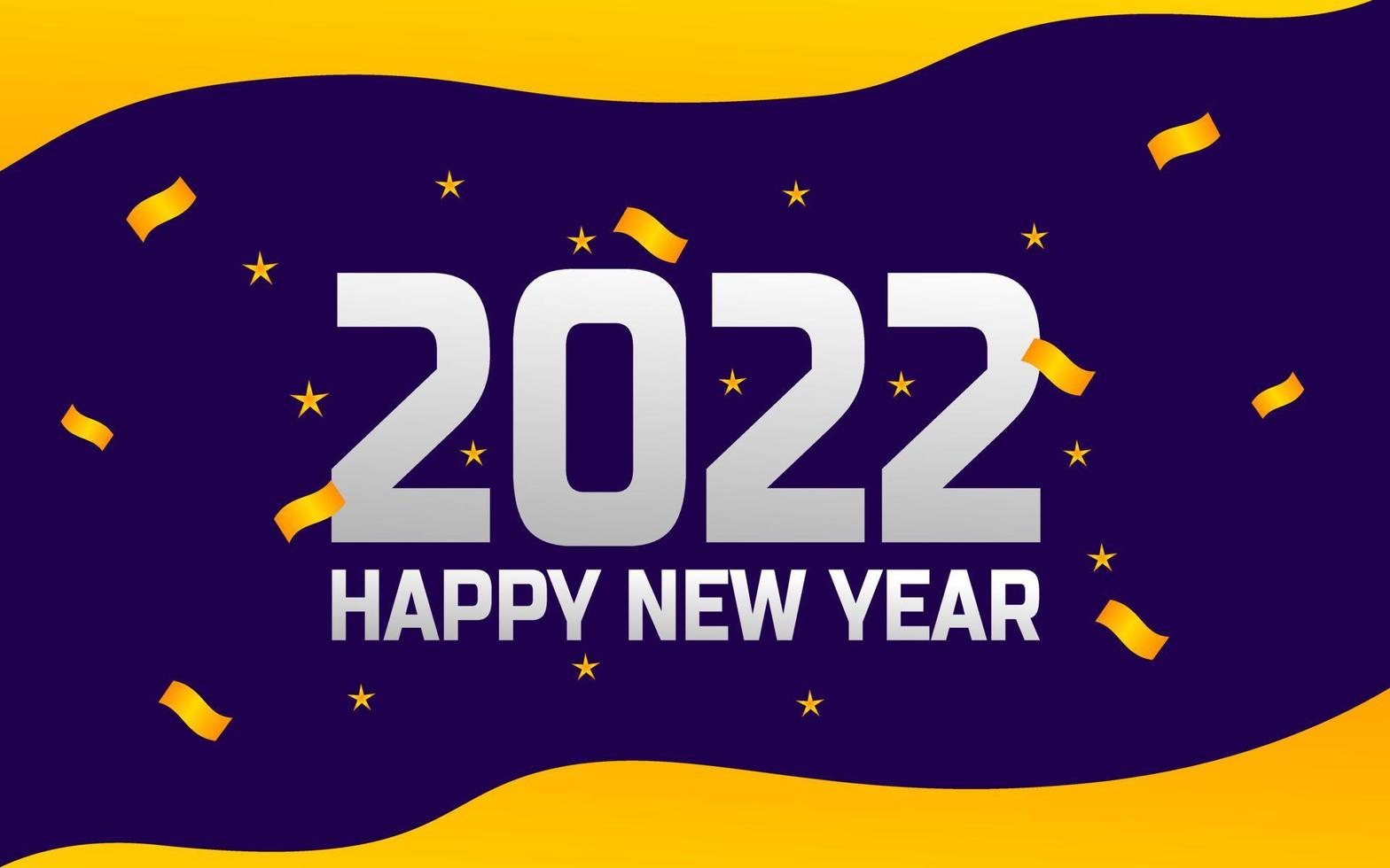 Diseño de saludo de año nuevo 2022 sobre fondo azul. diseños para plantillas de saludo y banner. vector