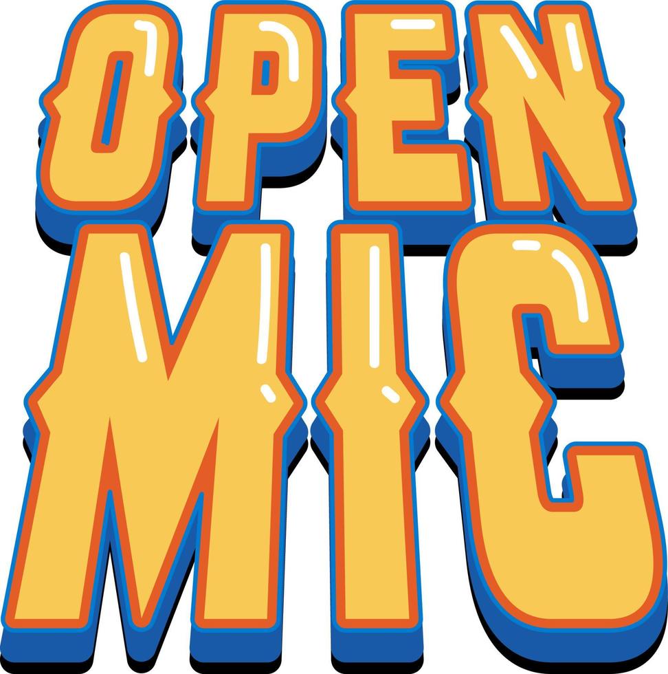 Open Mic logo design vector