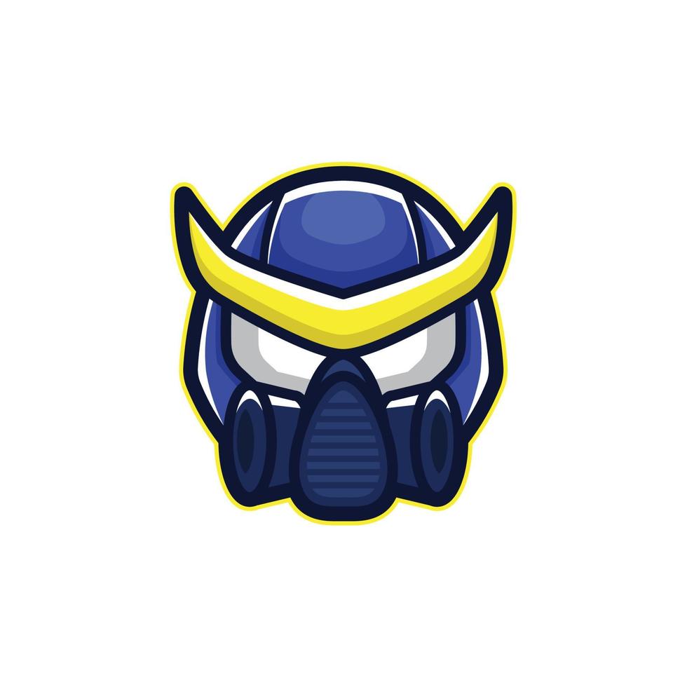 Robot head esport logo vector