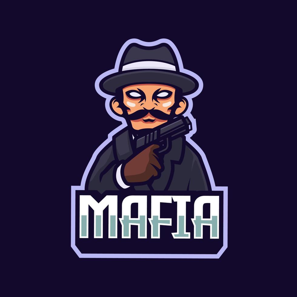 logotipo de mafia e-sport vector