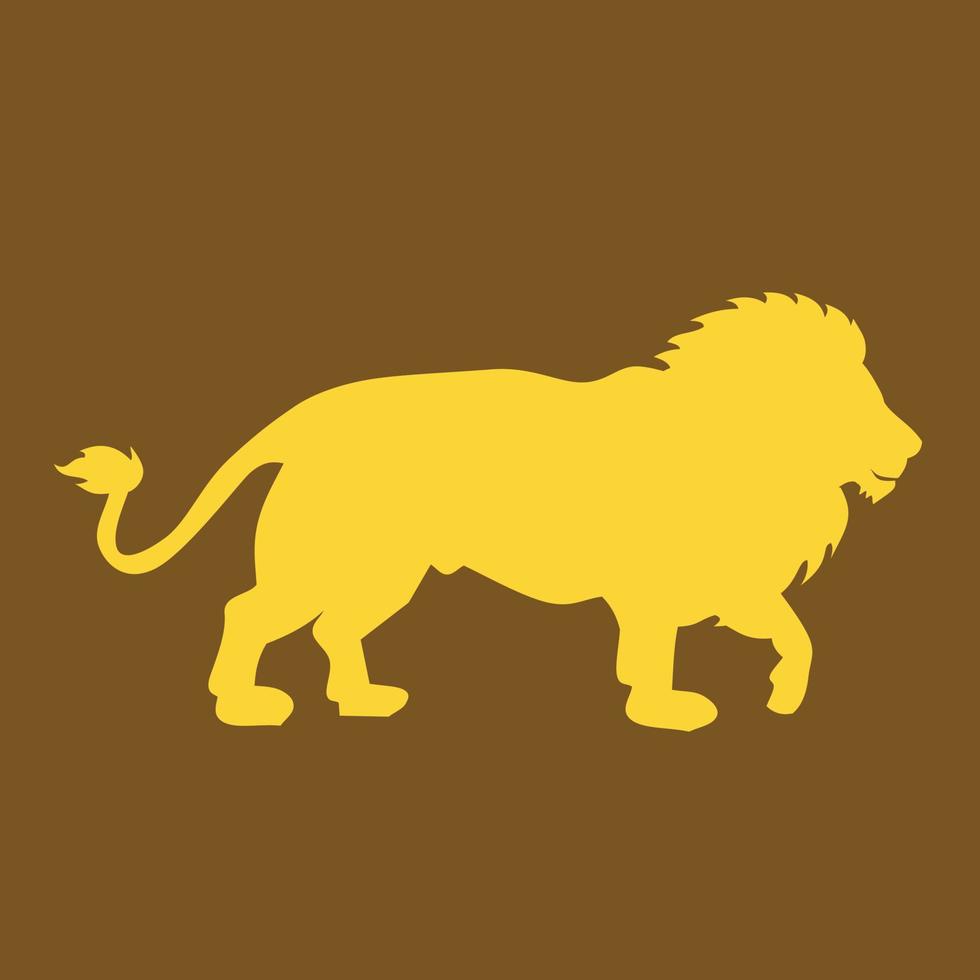 Ilustración de vector de silueta de león