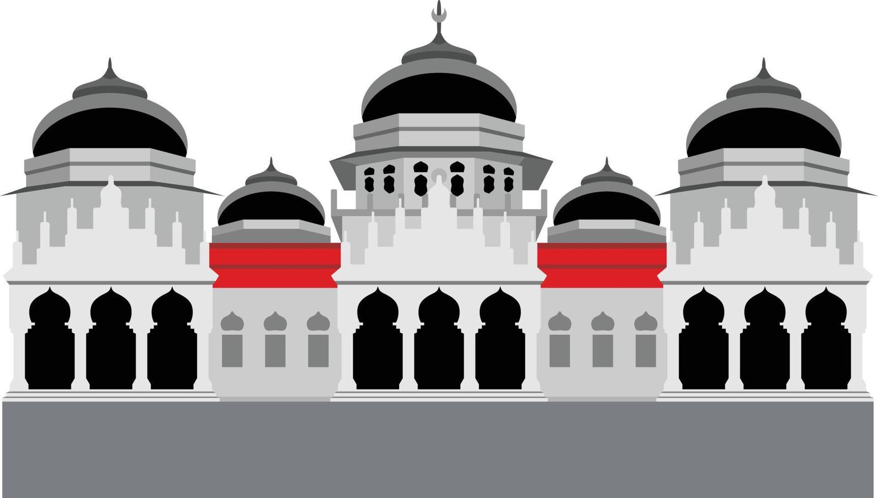 Mosque Worship Building Vector