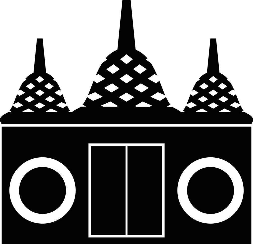 Vihara Worship Building Vector
